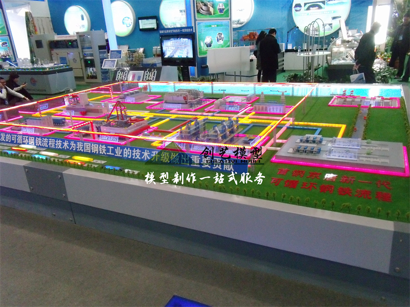 首鋼京唐新一代可循環鋼鐵流程展示沙盤