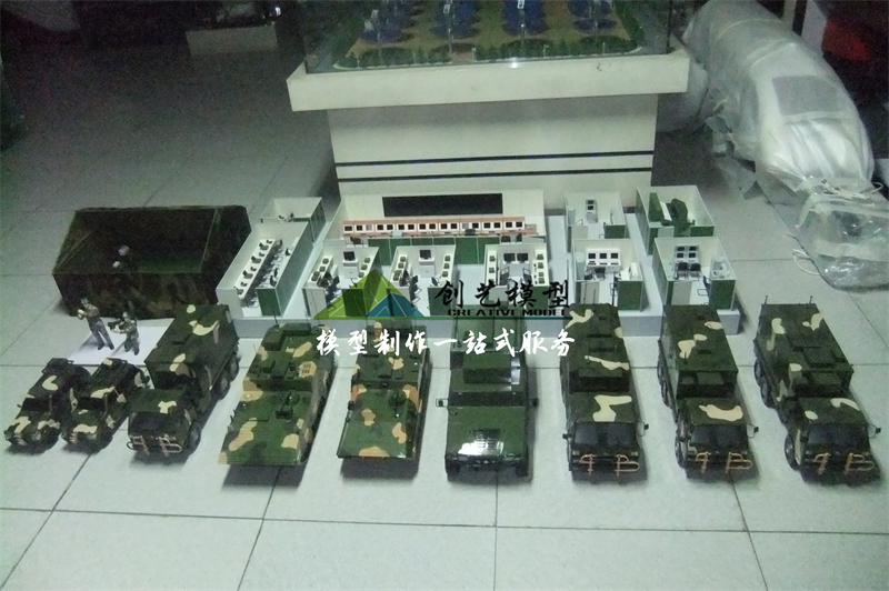 軍事展廳模型-坦克模型軍用雷達(dá)模型-包頭重工展廳定制模型