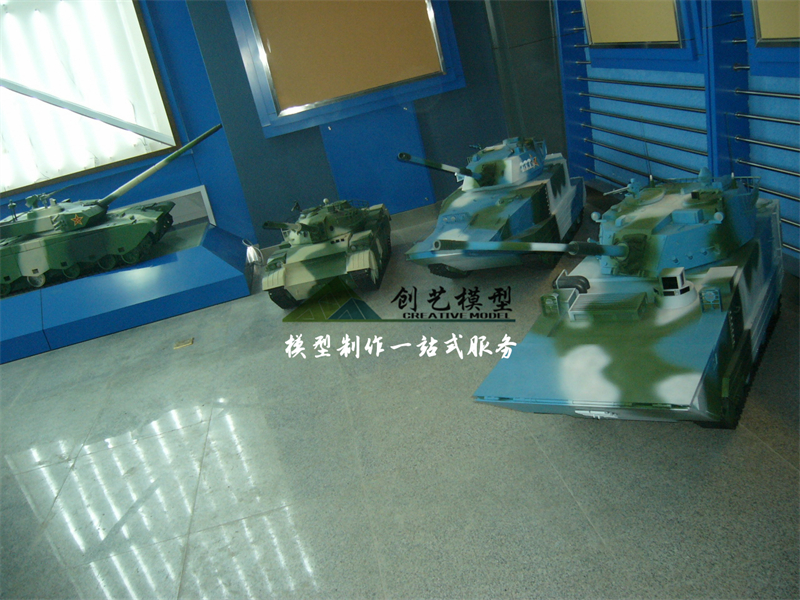 軍事展廳模型-坦克模型軍用雷達(dá)模型-包頭重工展廳定制模型